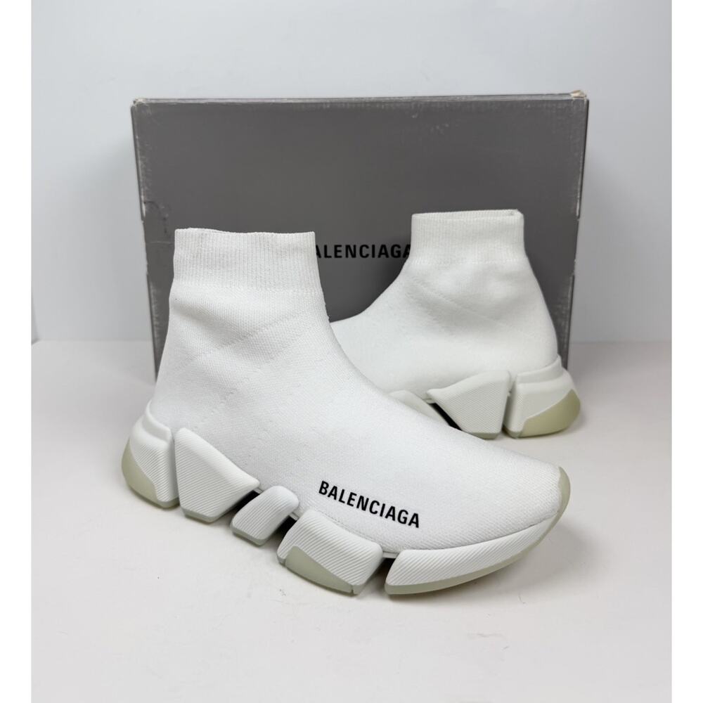 Size 35EU/5W - Balenciaga White Translucent Sole Speed Trainer🤍 NEW/RETAIL $1K! - Picture 2 of 10